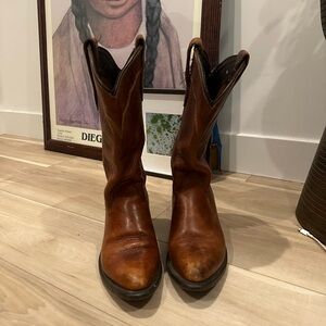 Brown leather Cowboy Boots